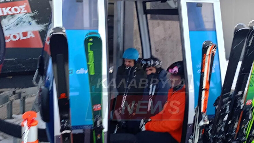 Στα Καλάβρυτα ο Κυριάκος Μητσοτάκης, επισκέφθηκε το χιονοδρομικό κέντρο 