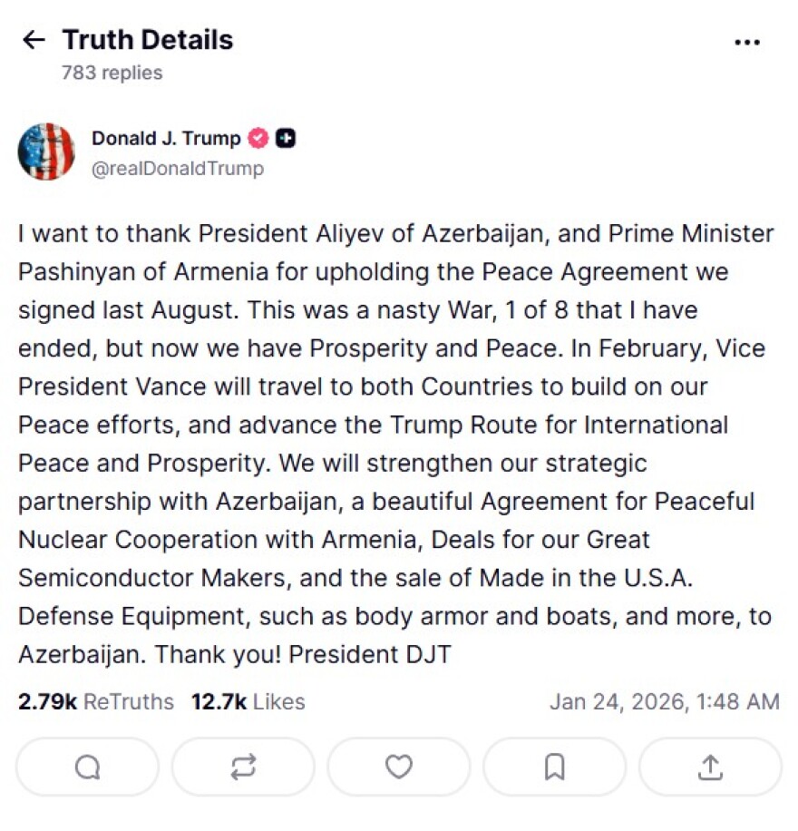 Ο Τζέι Ντι Βανς σε Αρμενία και Αζερμπαϊτζάν τον Φεβρουάριο για τη συνέχιση της ειρηνευτικής διαδικασίας