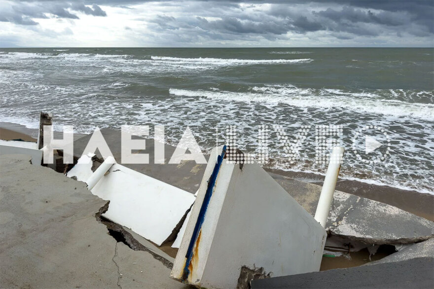 Σάρωσε Ηλεία και Αχαΐα η κακοκαιρία - Ανεμοστρόβιλος σήκωσε στέγαστρα, έσπασε τζαμαρίες, δρόμοι πλημμύρισαν 
