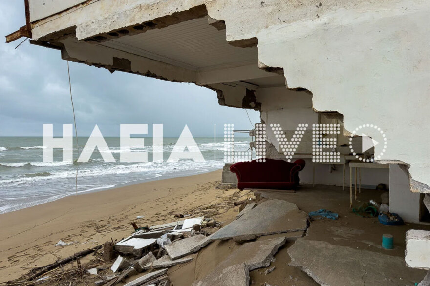 Σάρωσε Ηλεία και Αχαΐα η κακοκαιρία - Ανεμοστρόβιλος σήκωσε στέγαστρα, έσπασε τζαμαρίες, δρόμοι πλημμύρισαν 