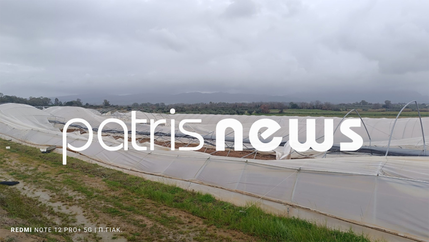 Είκοσι στρέμματα θερμοκηπίων ισοπεδώθηκαν στο Μπόρσι Ηλείας από ανεμοστρόβιλο, δείτε φωτογραφίες