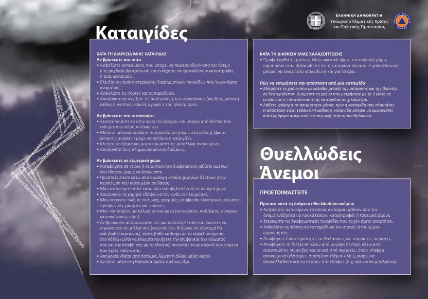 Καιρός: Καταιγίδες, θυελλώδεις άνεμοι και αφρικανική σκόνη από τη νύχτα, πού θα είναι πιο έντονα τα φαινόμενα