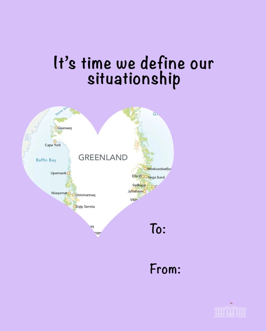 Ο Λευκός Οίκος γιορτάζει τον Άγιο Βαλεντίνο, δείχνοντας την αγάπη του... για Μαδούρο και Γροιλανδία