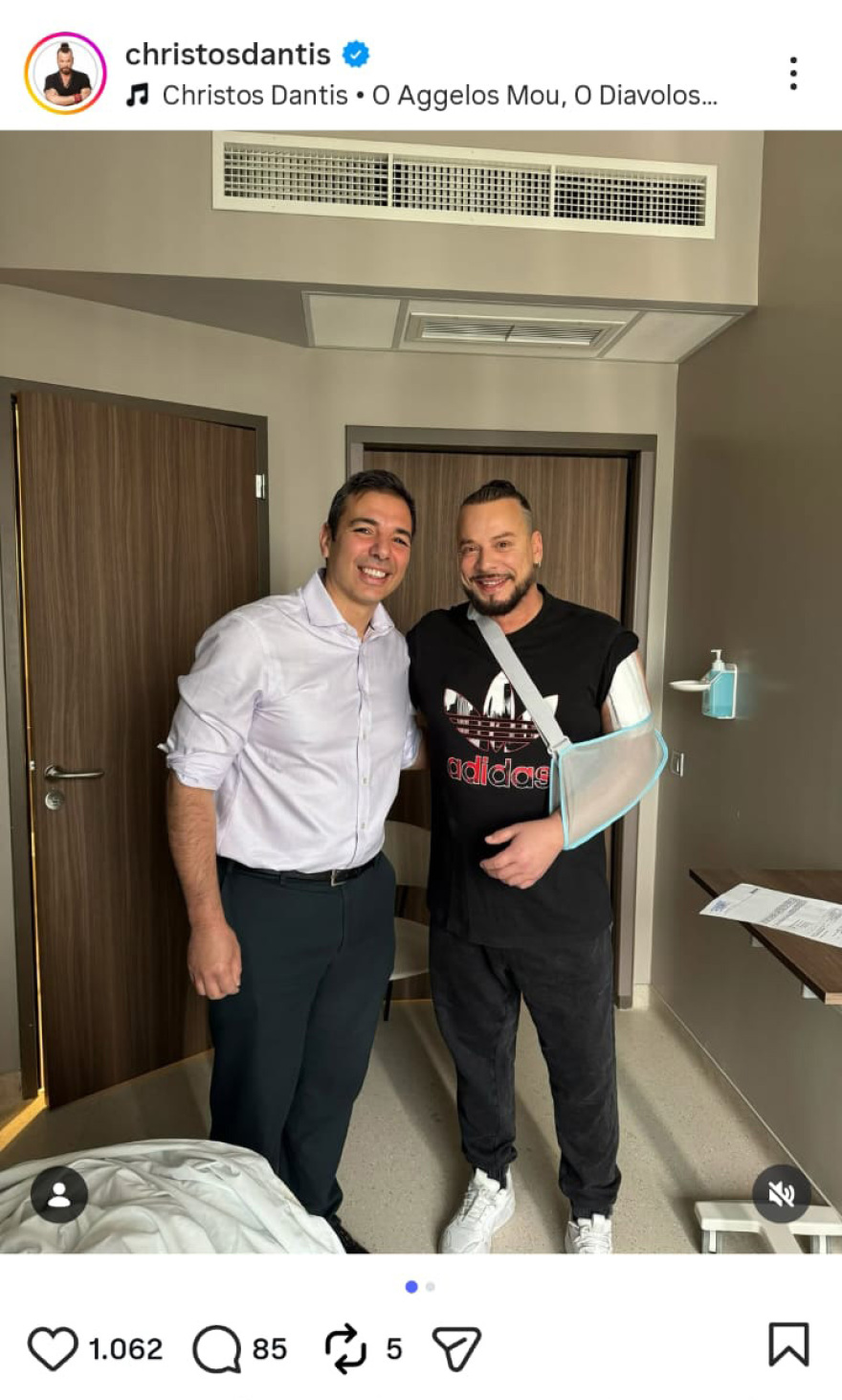 Χρήστος Δάντης μετά το χειρουργείο: Σκέφτομαι πόσο γρήγορα θα ανέβω στη σκηνή και μόνο ευγνωμοσύνη μπορώ να νιώσω