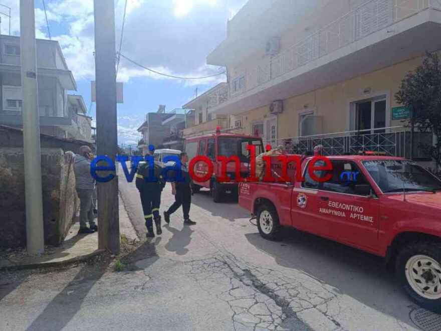 Υπό έλεγχο η φωτιά σε σπίτι στην Αμάρυνθο Εύβοιας, δείτε φωτογραφίες