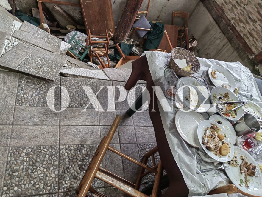 Κατέρρευσε πάτωμα ταβέρνας στην Ροδόπη, οχτώ άτομα στο νοσοκομείο, δείτε φωτογραφίες