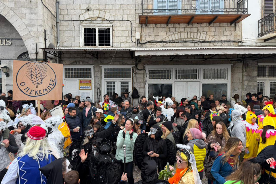 Γέμισε καρναβαλιστές η Ύδρα: Χορός και παιχνίδι στα σοκάκια του νησιού, διακόπηκαν λόγω πολυκοσμίας τα γυρίσματα της ταινίας του Μπραντ Πιτ, βίντεο