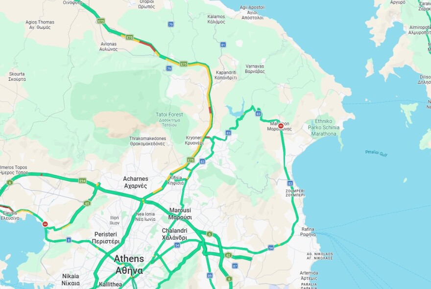 Με χαμηλές ταχύτητες η επιστροφή των εκδρομέων: Καθυστερήσεις από Μέγαρα μέχρι Νέα Πέραμο και από Καπανδρίτι μέχρι Κρυονέρι