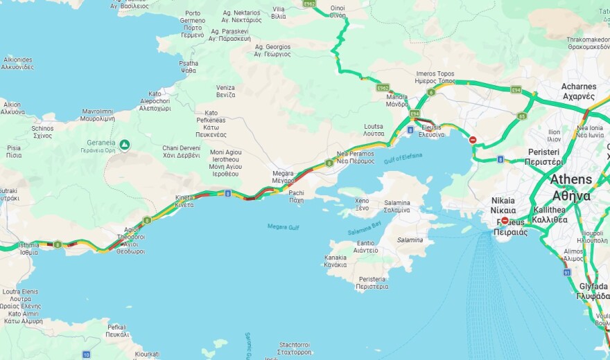 Χαμηλές ταχύτητες από Ισθμό μέχρι Ελευσίνα, καθυστερήσεις στην Αθηνών - Λαμίας από το Σχηματάρι - Κίνηση και στην Αττική Οδό από Κορωπί έως Μαραθώνα