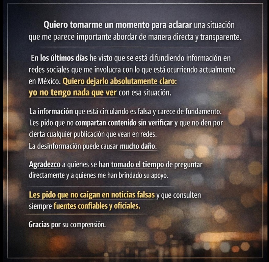 «Δεν είμαι εγώ, είναι fake news»: Μεξικάνα influencer διαψεύδει ότι είναι η ερωμένη που «έδωσε» τον ναρκοβαρώνο Ελ Μέντσο