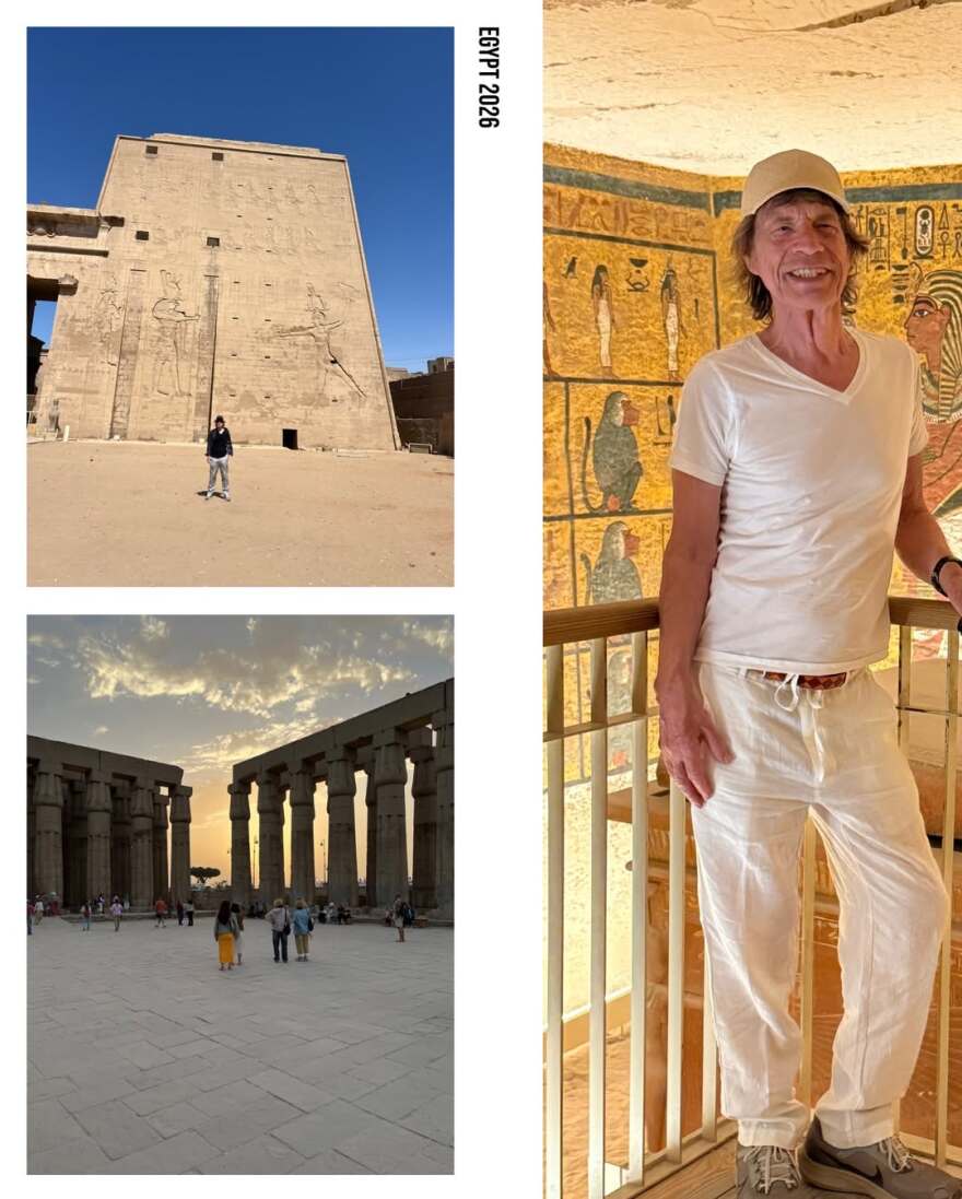 Ο Μικ Τζάγκερ ποζάρει με φόντο τις Πυραμίδες: Περιπλανώμενος στην Αίγυπτο, γράφει
