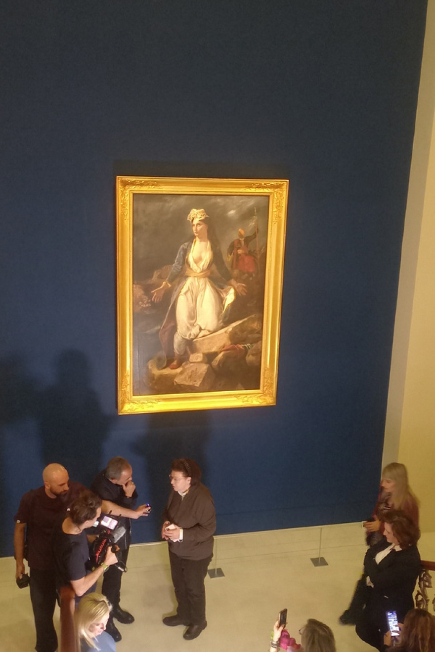 Για πρώτη φορά εκτίθεται στη χώρα μας ο εμβληματικός πίνακας του Ντελακρουά «η Ελλάδα στα ερείπια του Μεσολογγίου», δείτε φωτογραφίες