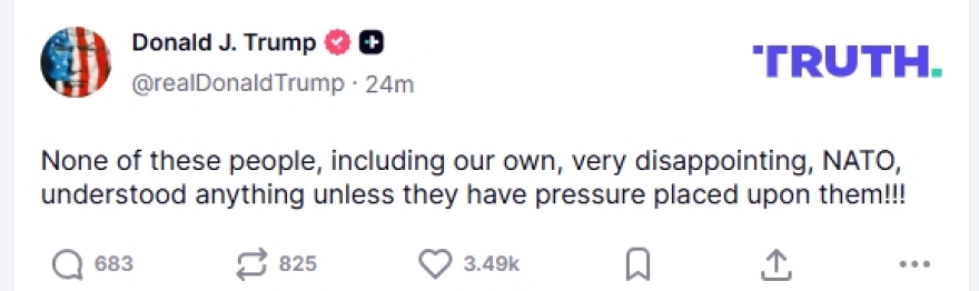 Τραμπ κατά ΝΑΤΟ: Δεν καταλαβαίνουν τίποτα αν δεν τους ασκηθεί πίεση
