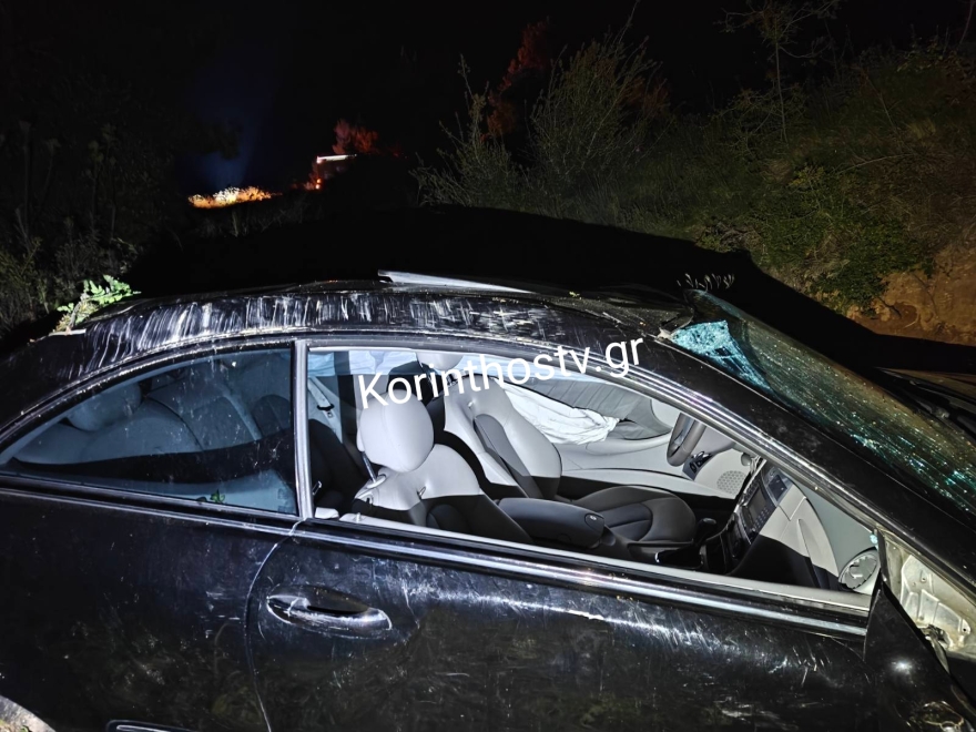 Αλώβητος ο οδηγός που έπεσε σε γκρεμό 70 μέτρων στην Κορινθία, δείτε φωτογραφίες  