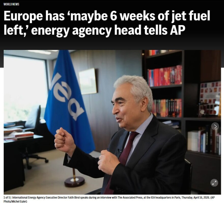 Η Ευρώπη έχει καύσιμα αεροσκαφών για περίπου έξι εβδομάδες, λέει ο Διεθνής Οργανισμός Ενέργειας