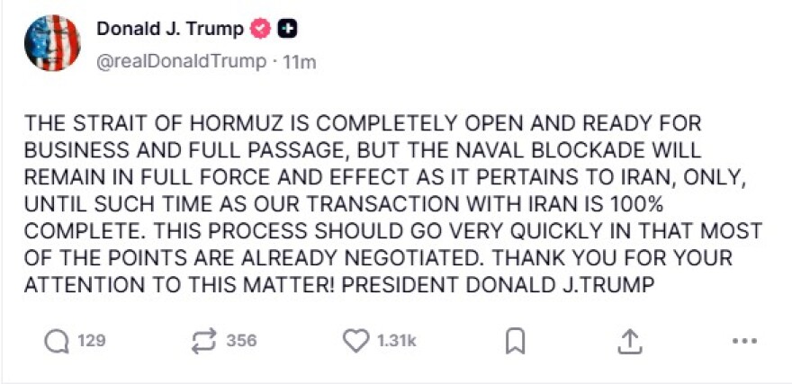 Το Ιράν ανοίγει τα Στενά του Ορμούζ για τα εμπορικά πλοία για όσο διαρκεί η εκεχειρία στον Λίβανο - Πτώση στο πετρέλαιο, κάτω από $90 το Brent