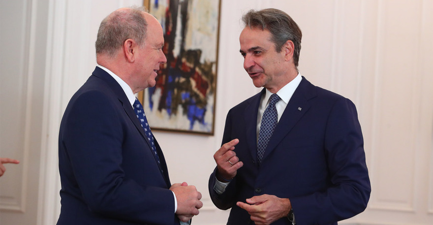 Στο Μαξίμου για συνάντηση με τον Μητσοτάκη ο πρίγκιπας Αλβέρτος του Μονακό