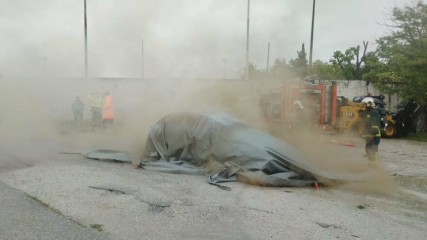 Άσκηση ετοιμότητας της Πυροσβεστικής στις Σέρρες μέσω προσομοίωσης τροχαίου με απεγκλωβισμό τραυματία