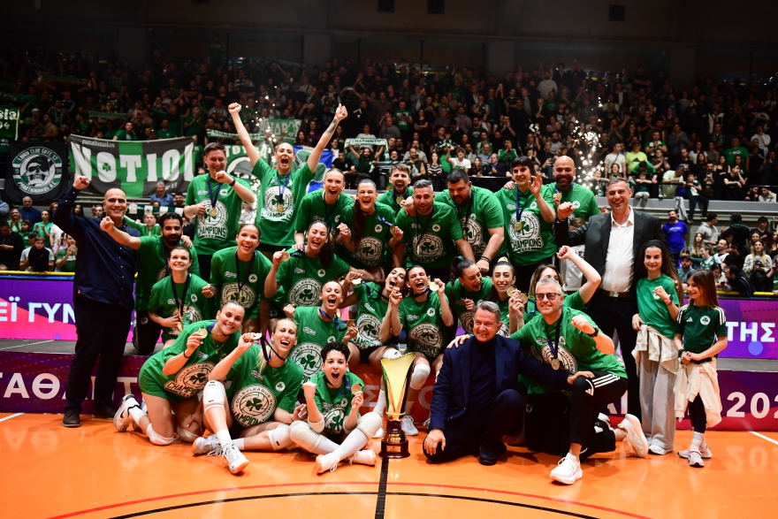 Πρωταθλητής Ελλάδας στο βόλεϊ γυναικών ο Παναθηναϊκός, 3-0 τον ΖΑΟΝ στον 3ο τελικό, βίντεο και φωτογραφίες 