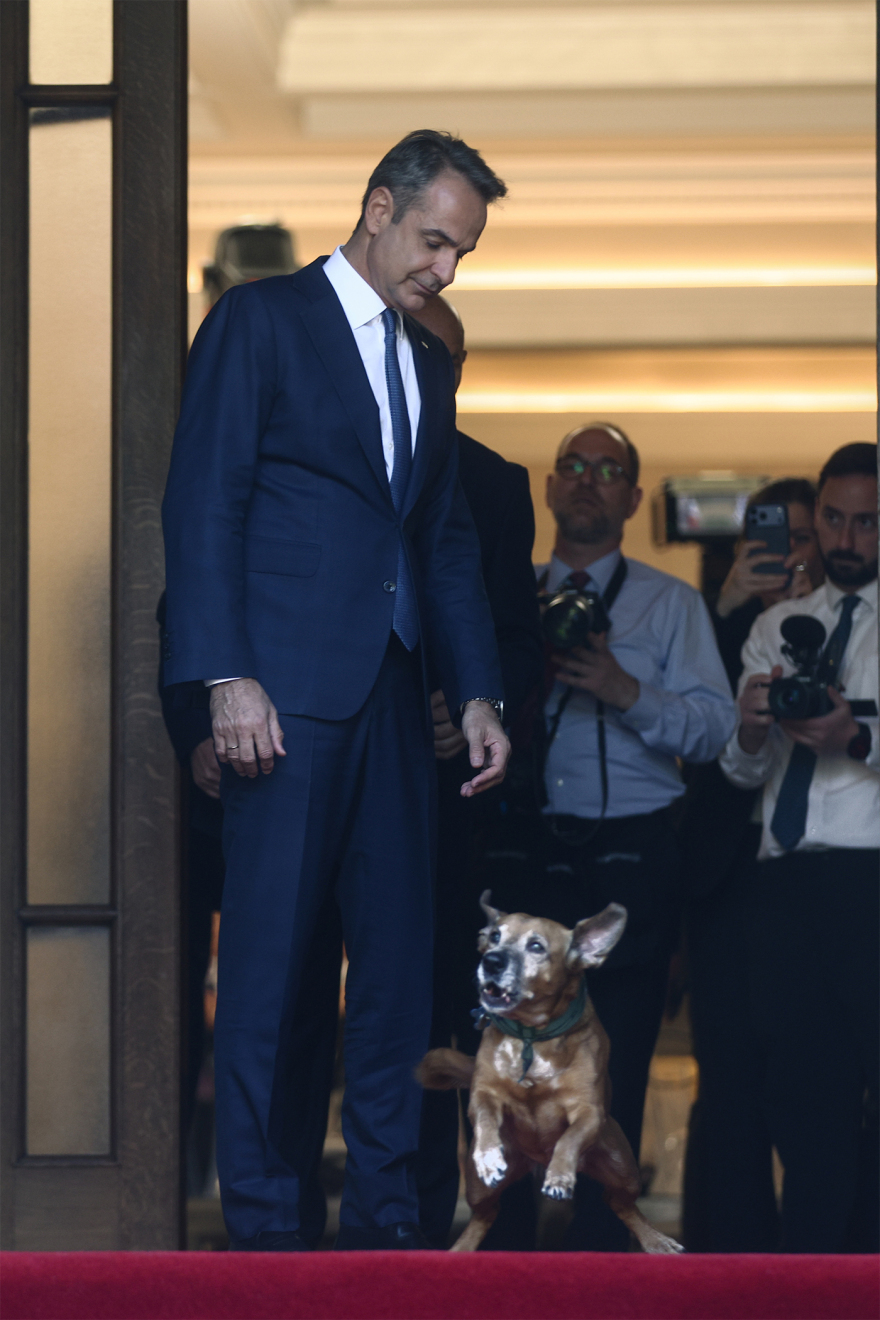 Ο Μακρόν παίζει με τον Πίνατ στο Μαξίμου, δείτε φωτογραφίες
