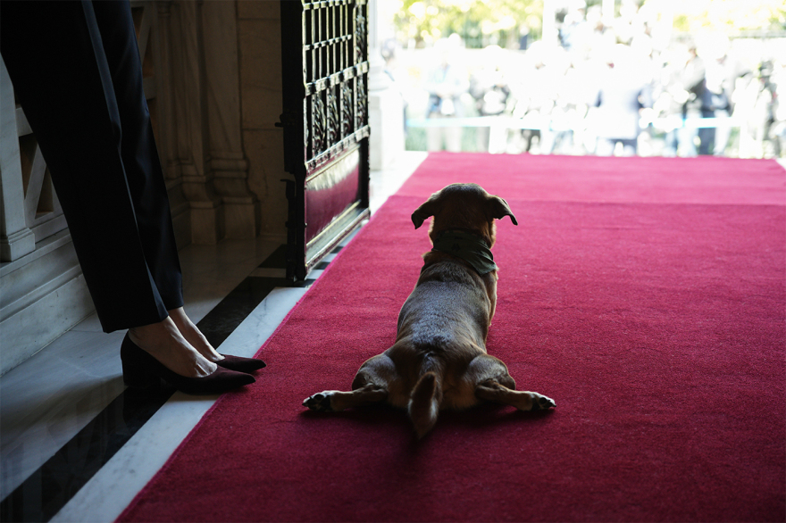 Ο Μακρόν παίζει με τον Πίνατ στο Μαξίμου, δείτε φωτογραφίες
