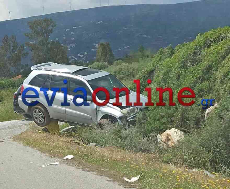 Τροχαίο ατύχημα στην Εύβοια: Οδηγός τζιπ έχασε τον έλεγχο και βγήκε εκτός δρόμου, δείτε εικόνες