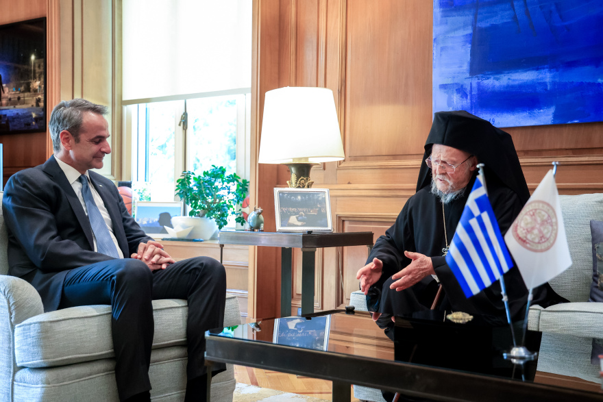 Συνάντηση Μητσοτάκη - Βαρθολομαίου:  Η ελληνική Πολιτεία στέκεται πάντα δίπλα στο Πατριαρχείο