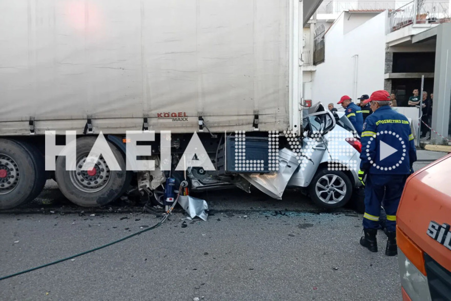Τραγωδία στη Ζαχάρω: Νεκρός 29χρονος μετά από τροχαίο, «καρφώθηκε» με το αυτοκίνητό του σε νταλίκα