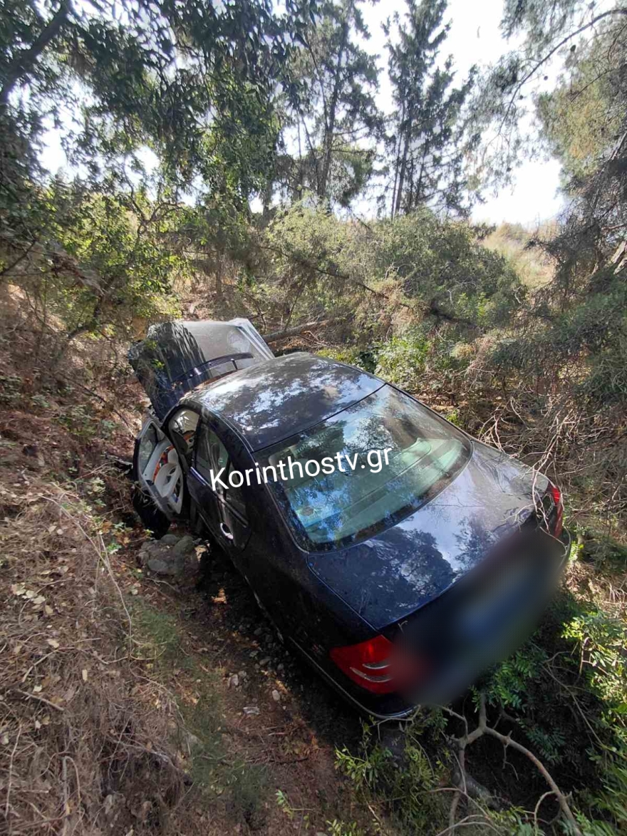 Αυτοκίνητο κατέληξε σε χαράδρα 25 μέτρων στις Κεχριές - Σώα η οδηγός