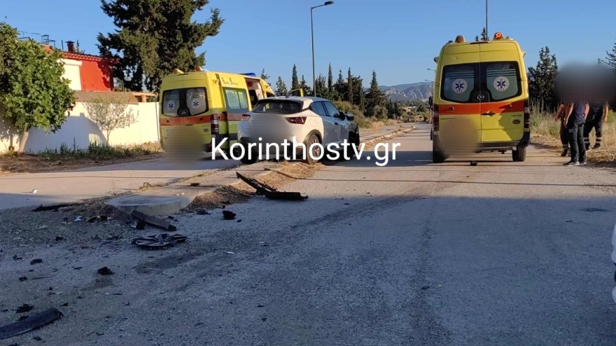 Σοβαρό τροχαίο στο Λουτράκι: Αυτοκίνητο συγκρούστηκε με ασθενοφόρο, δύο τραυματίες