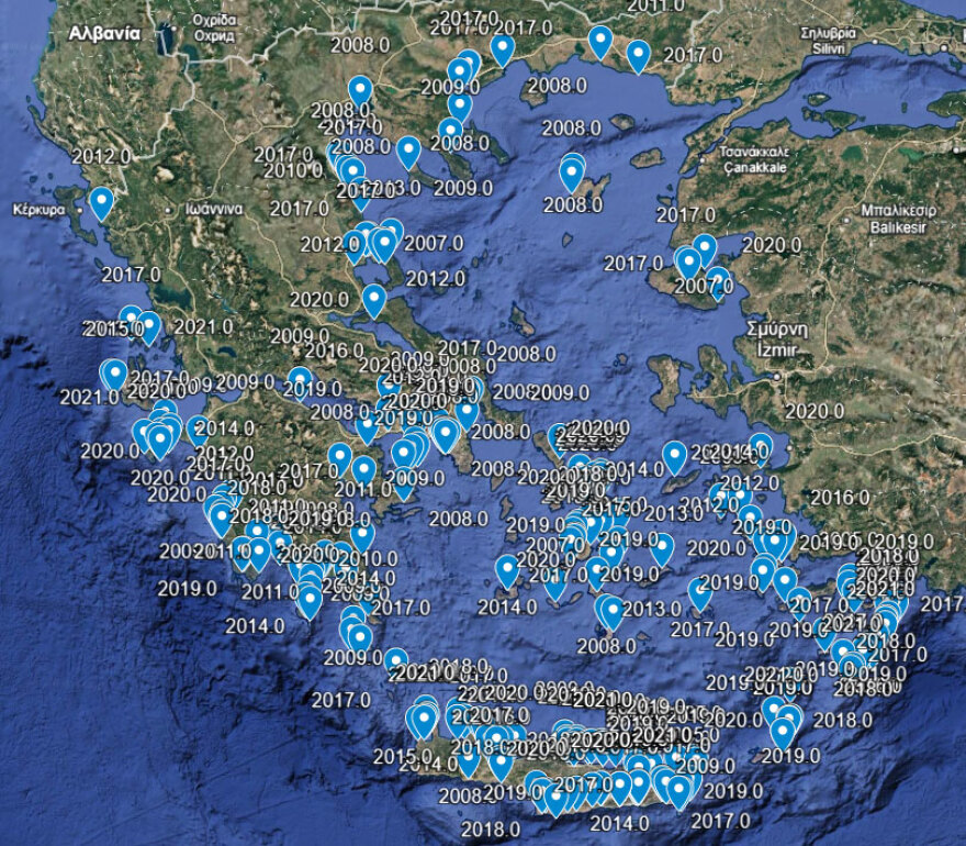 Η γεωγραφική εξάπλωση του λαγοκέφαλου σε έναν διαδραστικό χάρτη - Πώς ο τοξικός εισβολέας «κύκλωσε» την Κρήτη και το Αιγαίο μέσα σε δύο δεκαετίες 