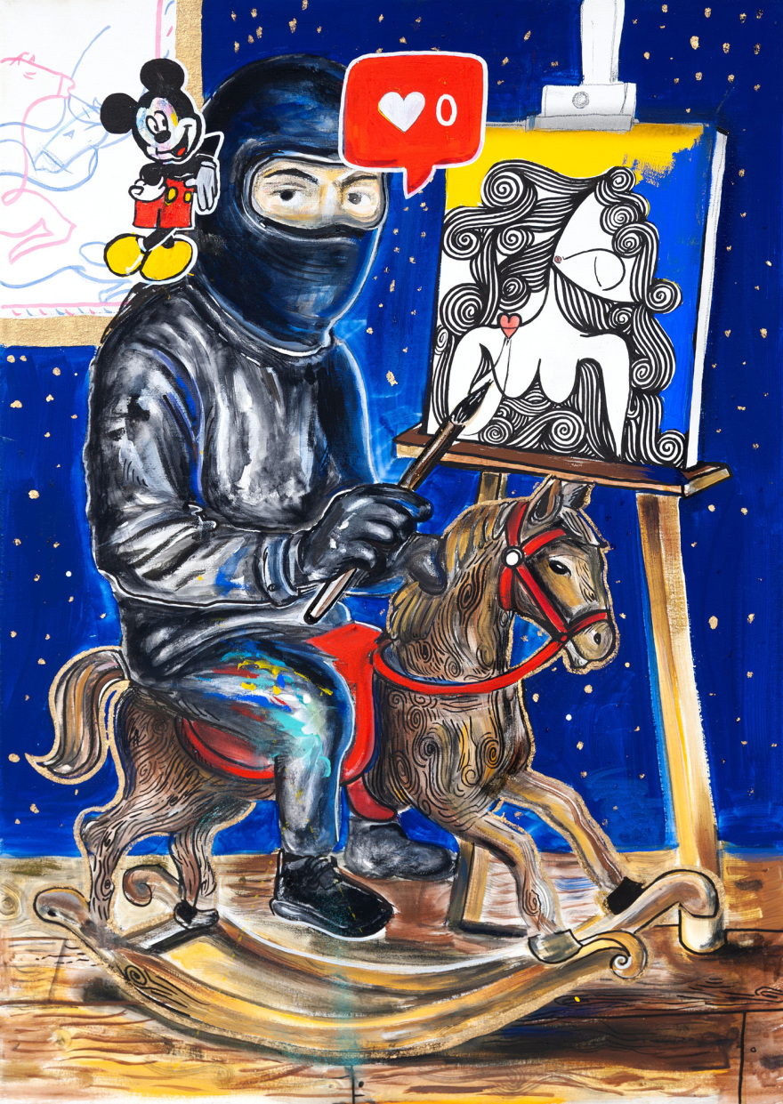 Ο Sonke Wia στην Γκαλερί Kapopoulos στο Μοναστηράκι- G. E. Kapopoulos Auction House «From the illegal until the framed» 
