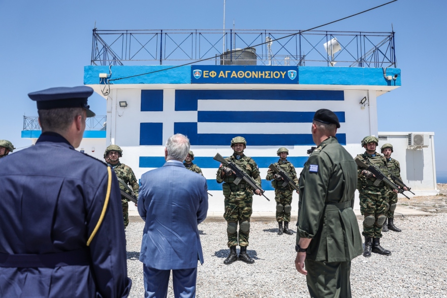 Τασούλας από το Επιτηρητικό Φυλάκιο Αγαθονησίου: Να υπερασπιστούμε την κυριαρχία μας έναντι οποιασδήποτε απειλής ή πρόκλησης