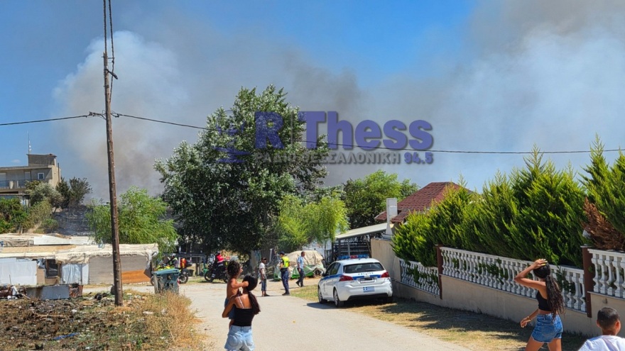 Φωτιά στα Διαβατά Θεσσαλονίκης, 112 για ετοιμότητα στους κατοίκους