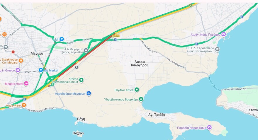 Μποτιλιάρισμα στην Αθηνών - Κορίνθου, από τους Αγίους Θεοδώρους μέχρι τα Μέγαρα 5 Κίνηση τώρα: Χαμηλές ταχύτητες στην Αθηνών - Κορίνθου, μποτιλιαρίσματα από τους Αγίους Θεοδώρους μέχρι τα Μέγαρα