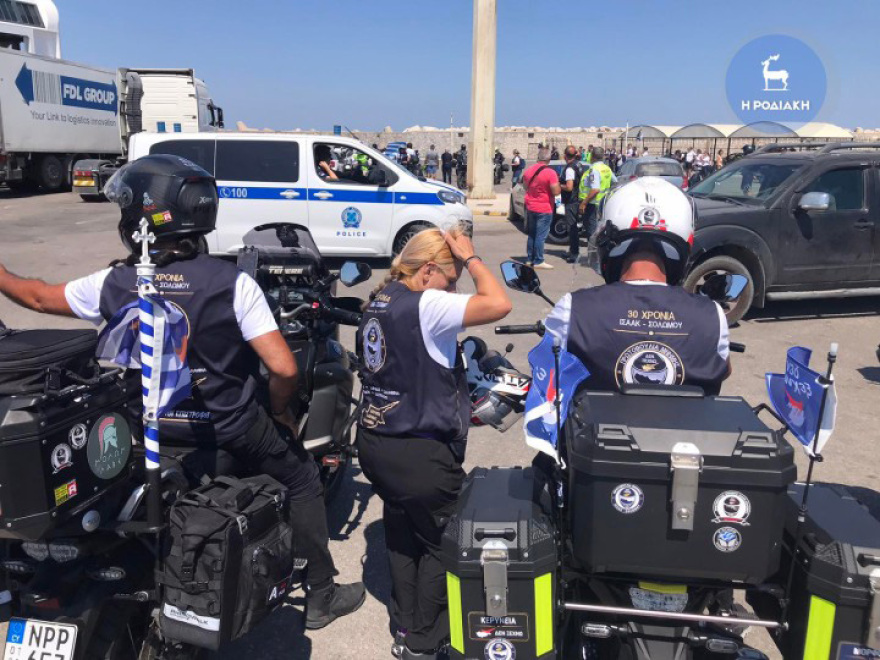 Έφτασαν στη Ρόδο οι Κύπριοι μοτοσικλετιστές της «Πρωτοβουλίας Μνήμης Ισαάκ-Σολωμού», δείτε φωτογραφίες