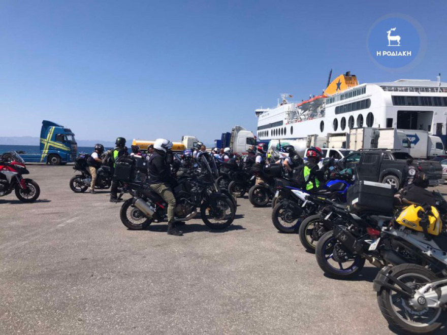 Έφτασαν στη Ρόδο οι Κύπριοι μοτοσικλετιστές της «Πρωτοβουλίας Μνήμης Ισαάκ-Σολωμού», δείτε φωτογραφίες