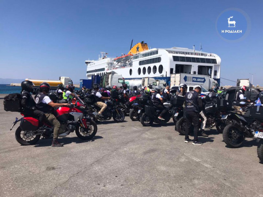 Έφτασαν στη Ρόδο οι Κύπριοι μοτοσικλετιστές της «Πρωτοβουλίας Μνήμης Ισαάκ-Σολωμού», δείτε φωτογραφίες