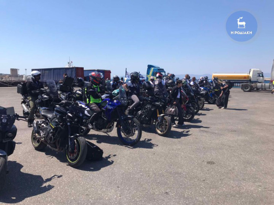 Έφτασαν στη Ρόδο οι Κύπριοι μοτοσικλετιστές της «Πρωτοβουλίας Μνήμης Ισαάκ-Σολωμού», δείτε φωτογραφίες