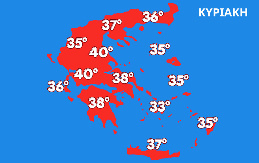 Καύσωνας 72 ωρών: Ποιες περιοχές θα χτυπήσει, πού θα φτάσει ο υδράργυρος ακόμα και τους 43 βαθμούς, η πρόγνωση Τσατραφύλλια