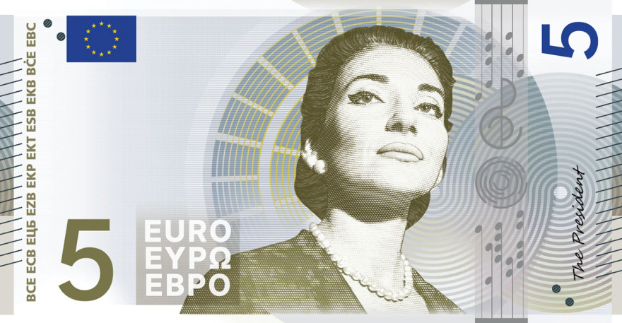 Με Μαρία Κάλλας, Μπετόβεν, Μαρί Κιουρί και Λεονάρντο ντα Βίντσι τα νέα χαρτονομίσματα του ευρώ, δείτε φωτογραφίες 
