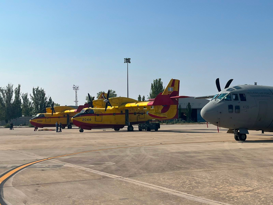Η μάχη των δύο ελληνικών Canadair με τη μεγάλη φωτιά στην Ισπανία, βίντεο μέσα από το πιλοτήριο