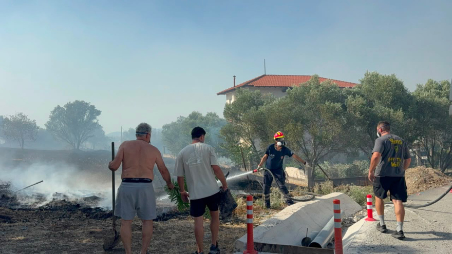 Περιορίστηκε η φωτιά στην Πυλαία Θεσσαλονίκης, έκαιγε κοντά σε σπίτια