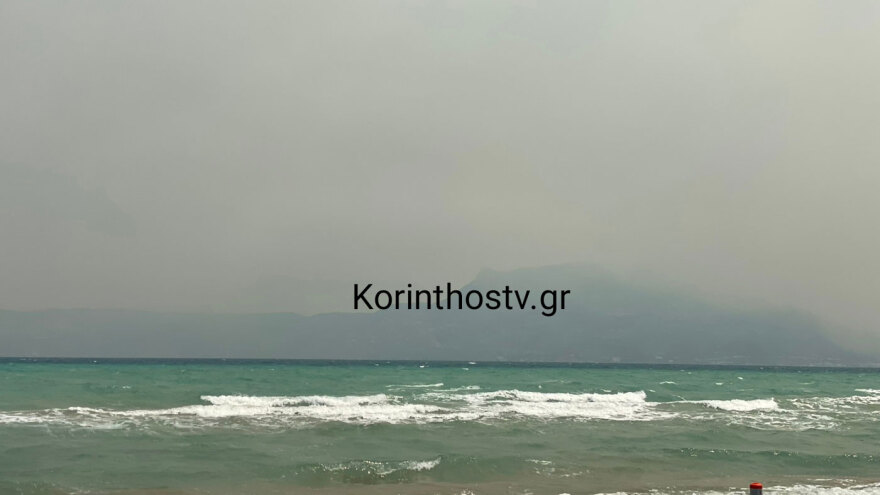 Αποπνικτική ατμόσφαιρα στην Κορινθία από τους καπνούς των πυρκαγιών στη Βοιωτία 5 korinthos__3_