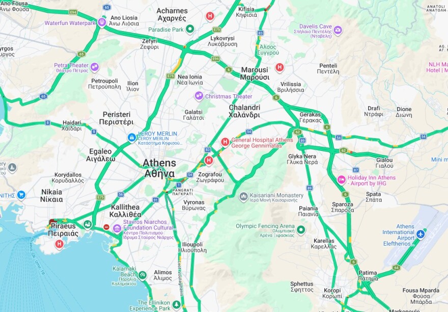 Κανονικά η κυκλοφορία στον Κηφισό, μετά το τροχαίο στο ύψος της Μεταμόρφωσης