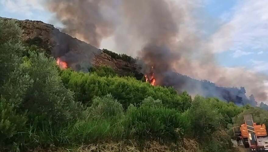 Καλύτερη η εικόνα της φωτιάς σε δάσος στο Μουζάκι Ηλείας, λέει ο αντιπεριφερειάρχης, επιχειρούν μόνο επίγειες δυνάμεις, δείτε βίντεο και φωτογραφίες