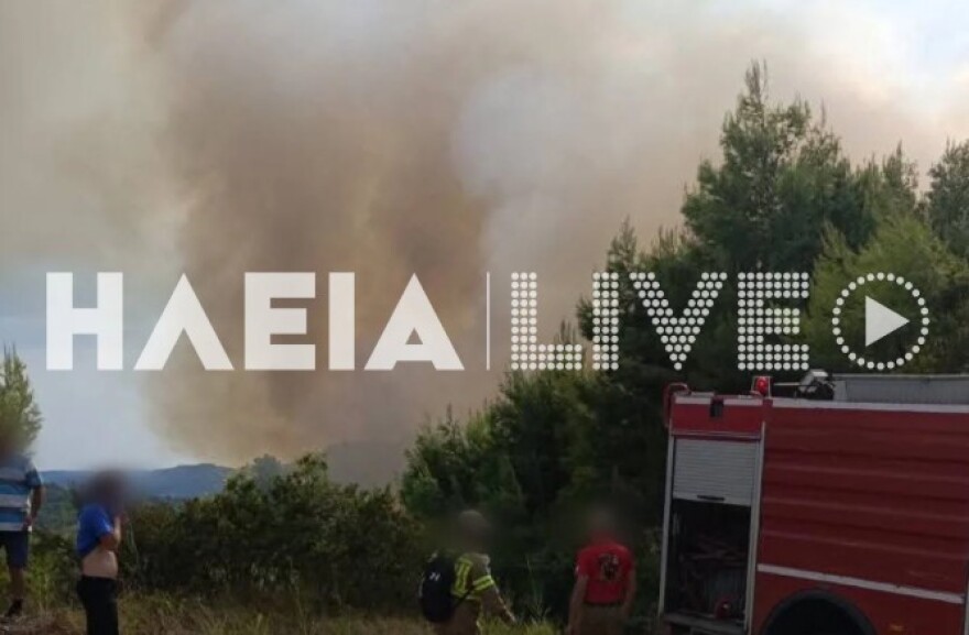Φωτιά τώρα σε δάσος στο Μουζάκι Ηλείας, σηκώθηκαν τέσσερα εναέρια, δείτε βίντεο και φωτογραφίες