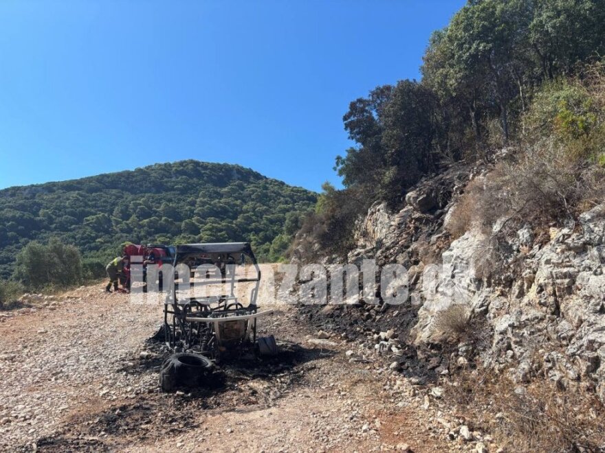 Από όχημα τύπου «Buggy» ξεκίνησε η φωτιά στον Μαραθιά Ζακύνθου, δείτε εικόνες