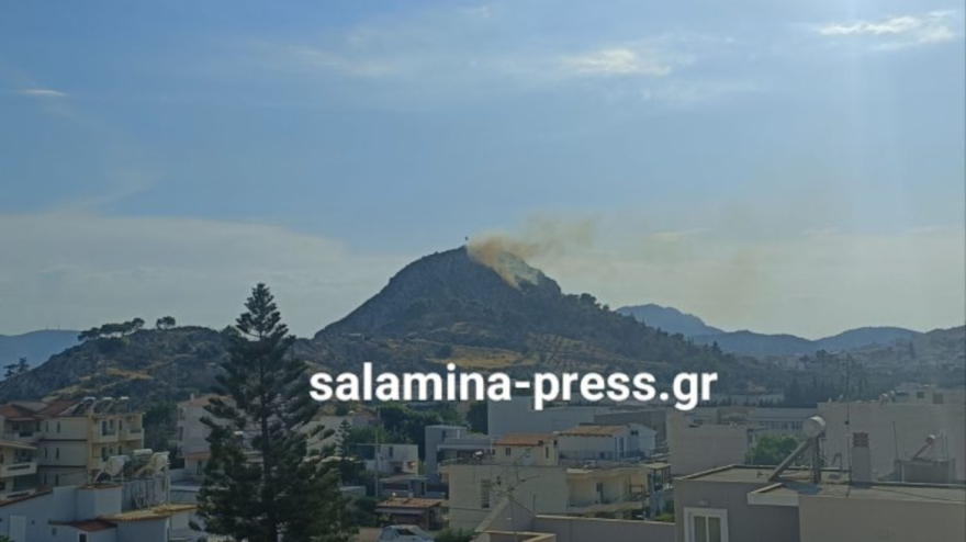 Οριοθετήθηκε η φωτιά στον Προφήτη Ηλία Σαλαμίνας  