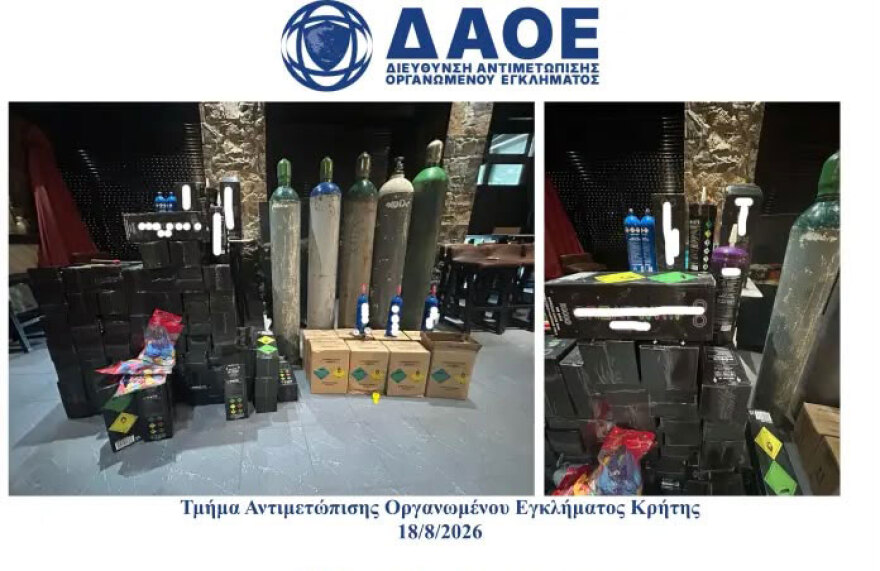 Ηράκλειο: Συνελήφθη 53χρονος που διακινούσε «ποτά-μαϊμού» και χιλιάδες μπαλόνια με «αέριο γέλιου», δείτε βίντεο και φωτογραφίες